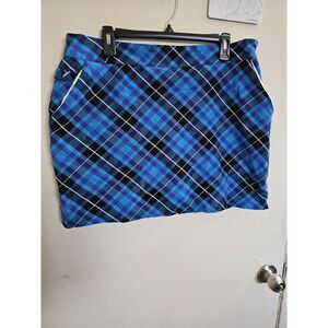 Royal & Awesome‎ Women's Blue Plaid Ladies Skort Size 16